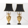 A Pair of French 19th Century Neo-Classical St. Ormulu and Belgium Black Marble Petrol Lamps. | Biron ||||||