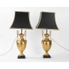 A Pair of French 19th Century Neo-Classical St. Ormulu and Belgium Black Marble Petrol Lamps. | Biron A Pair of French 19th Century Neo-Classical St. Ormulu and Belgium Black Marble Petrol Lamps.