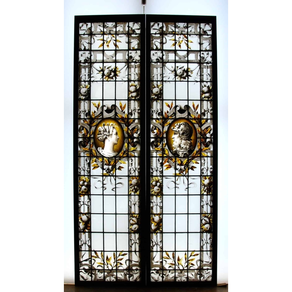 Vitrail Vitraux à l’Antique Signé Eugène Oudinot Daté 1887 | Biron ||||||||||