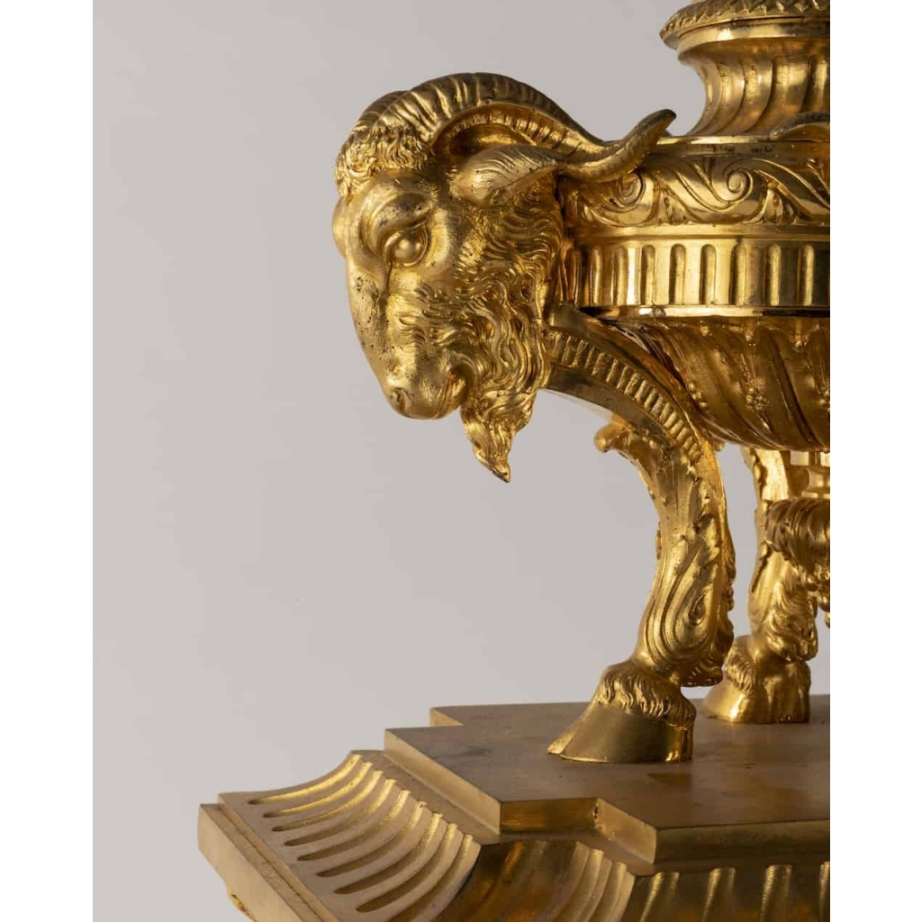 A French 19th Century Ormulu Mantel Clock by Maison Marquis.