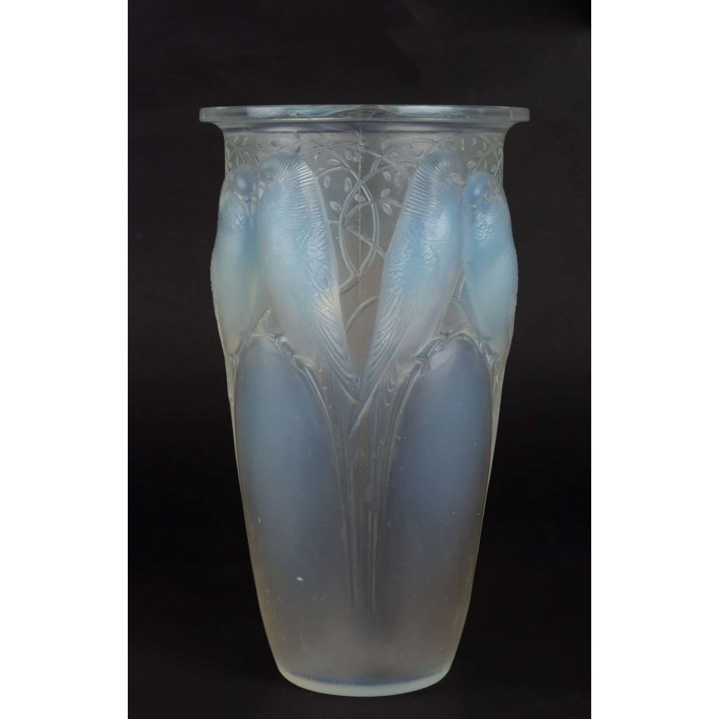 Vase « Ceylan » verre opalescent de René LALIQUE | Biron Vase « Ceylan » verre opalescent de René LALIQUE