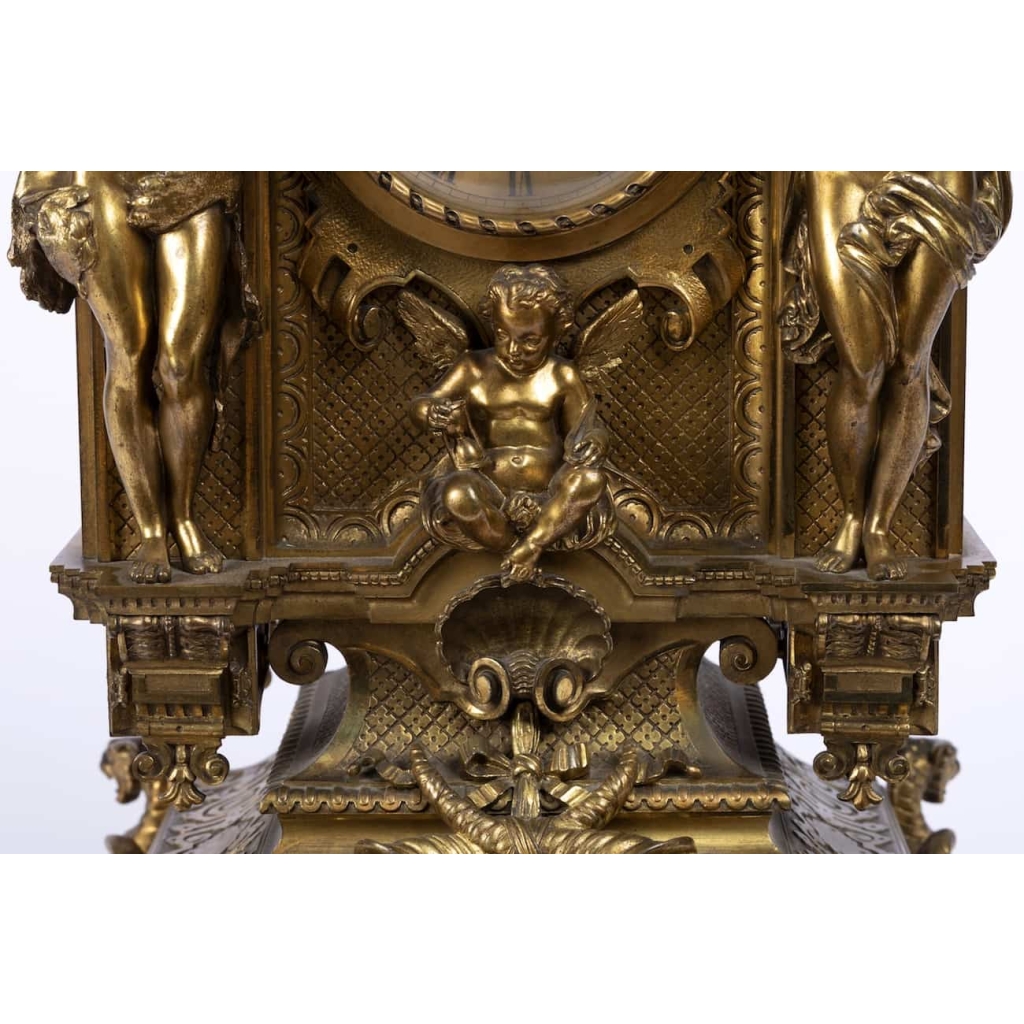 A French 19th Century Renaissance St. Ormulu Clock. | Biron A French 19th Century Renaissance St. Ormulu Clock.