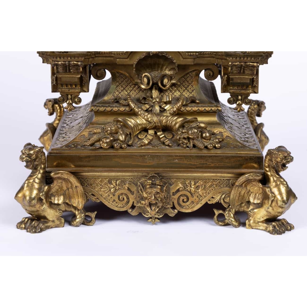 A French 19th Century Renaissance St. Ormulu Clock. | Biron A French 19th Century Renaissance St. Ormulu Clock.