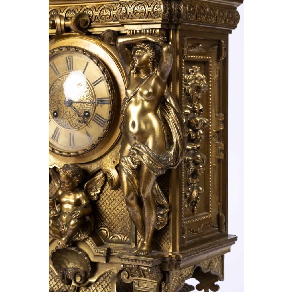 A French 19th Century Renaissance St. Ormulu Clock. | Biron A French 19th Century Renaissance St. Ormulu Clock.