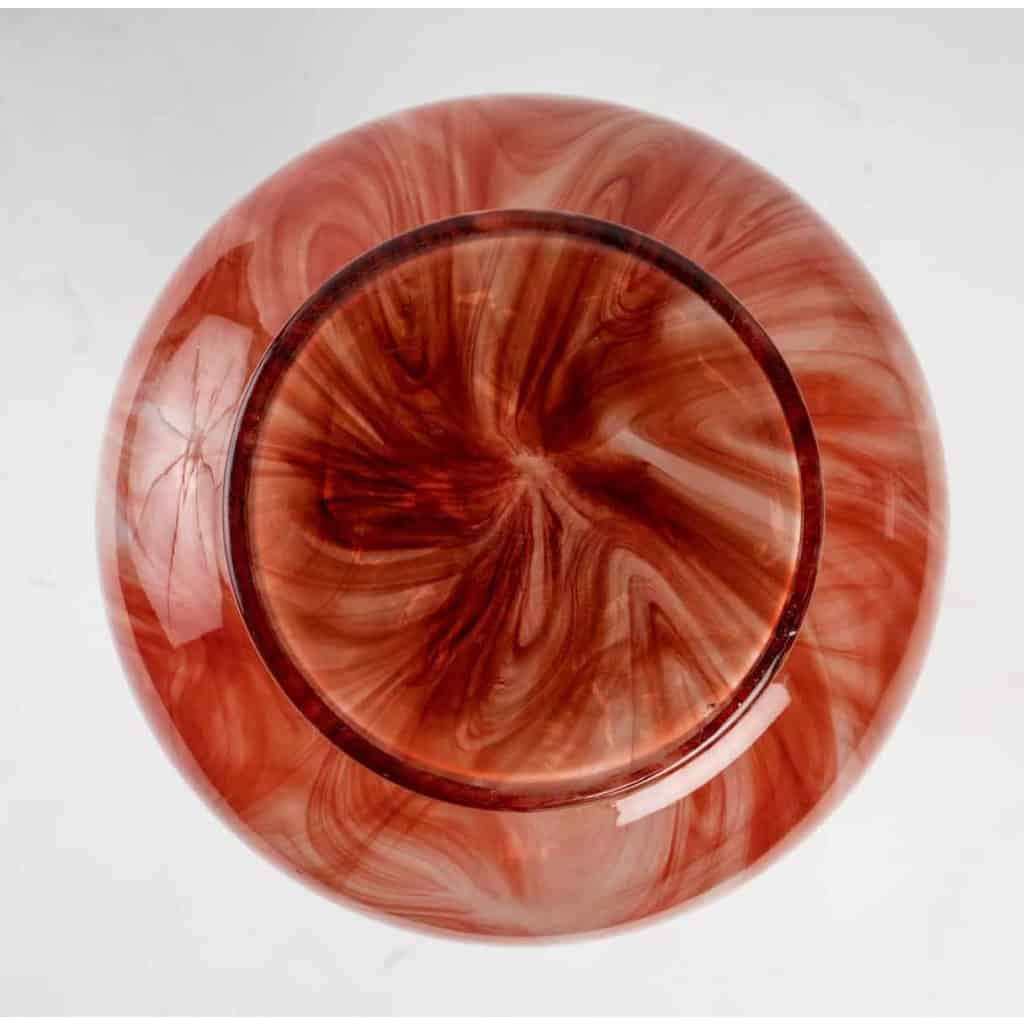 Vase doublé rouge et blanc XIXème | Biron Vase doublé rouge et blanc XIXème