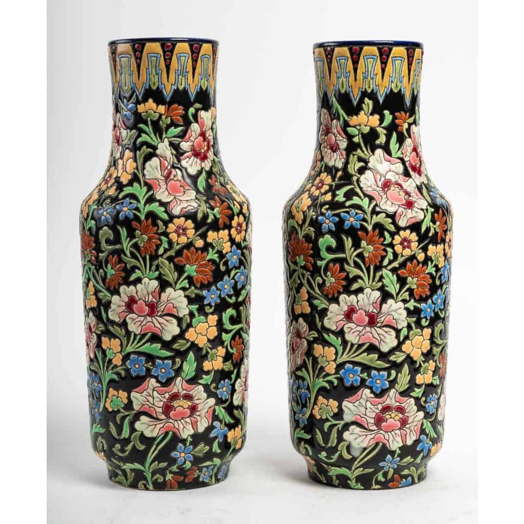 Paire de vases Longwy, XXème siècle | Biron |||||||||