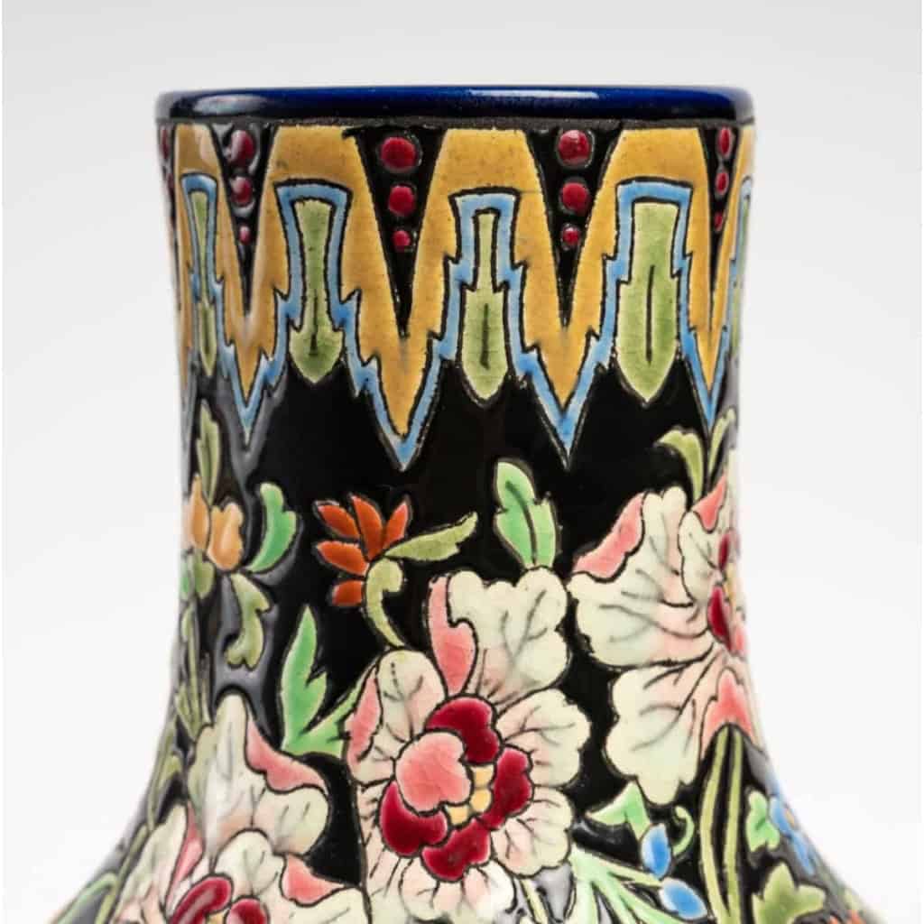 Paire de vases Longwy, XXème siècle | Biron Paire de vases Longwy, XXème siècle