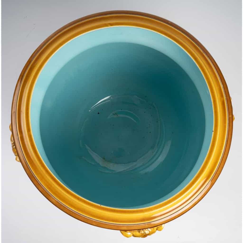 Cache-pot en céramique émaillé, XXème | Biron Cache-pot en céramique émaillé, XXème