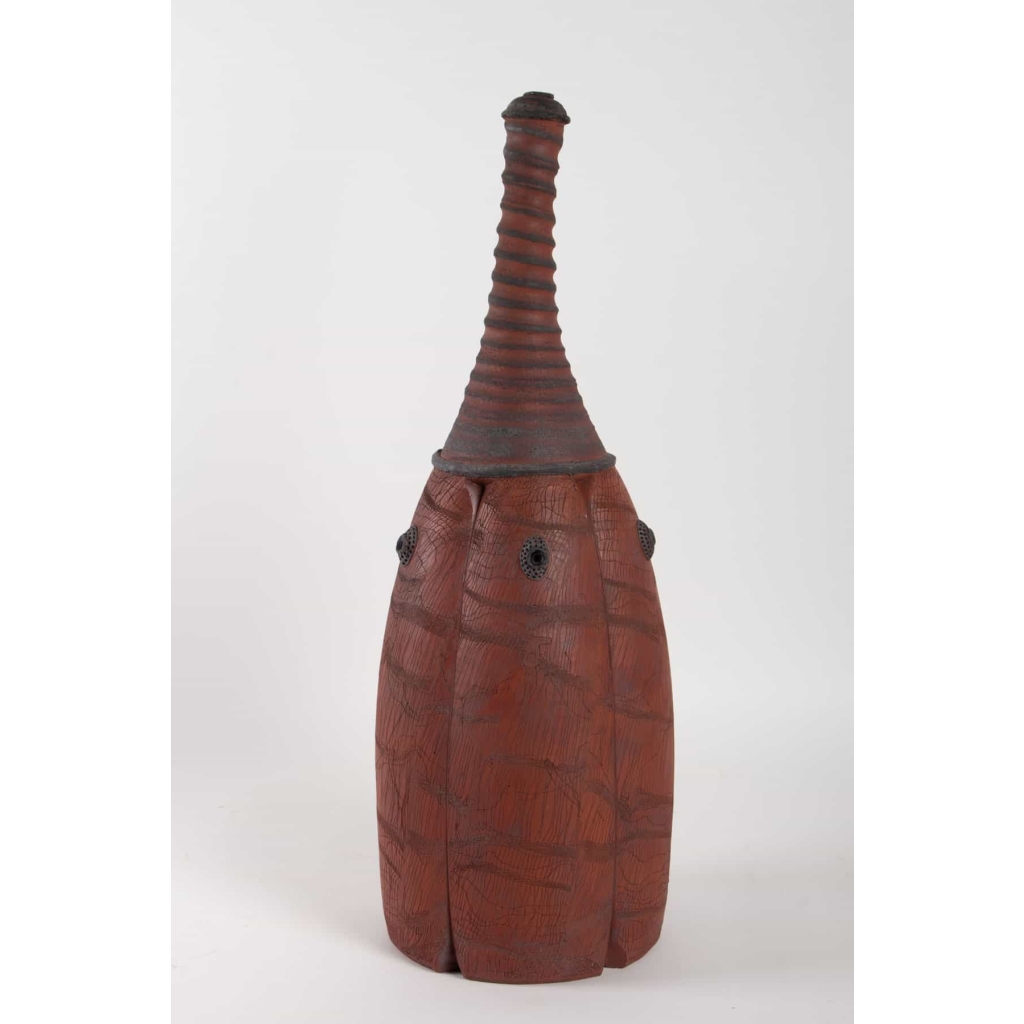 bouteille carapace par Emmanuel Peccatte ( 1974 – 2015 ) – céramique contemporaine | Biron |||||