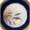 Douze Assiettes en porcelaine de Limoges à décors de poissons pour " Emile Bourgeois à Paris "XIXème