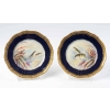 Douze Assiettes en porcelaine de Limoges à décors de poissons pour " Emile Bourgeois à Paris "XIXème