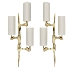 Paire d’appliques en bronze Maison Arlus 1950 | Biron |||||