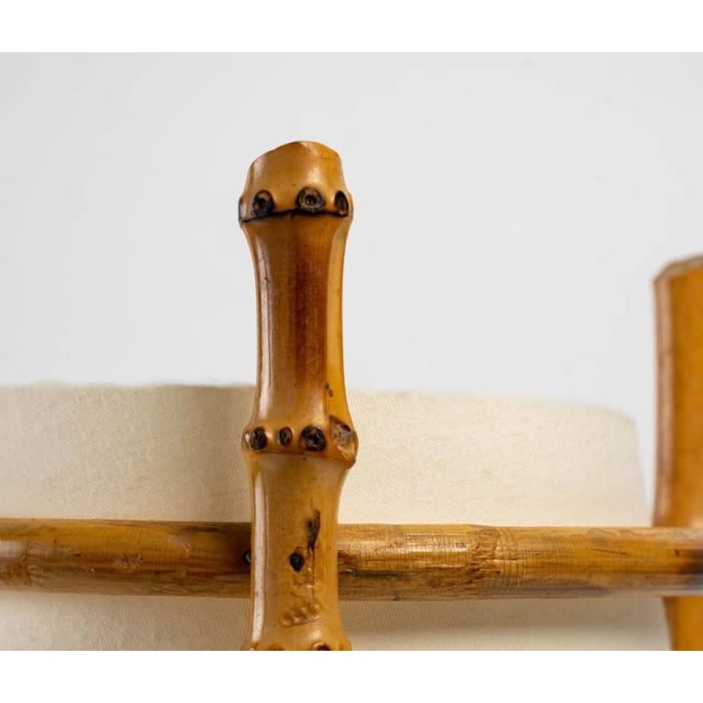 1950 Paire de lampes en bambou Louis Sognot | Biron 1950 Paire de lampes en bambou Louis Sognot