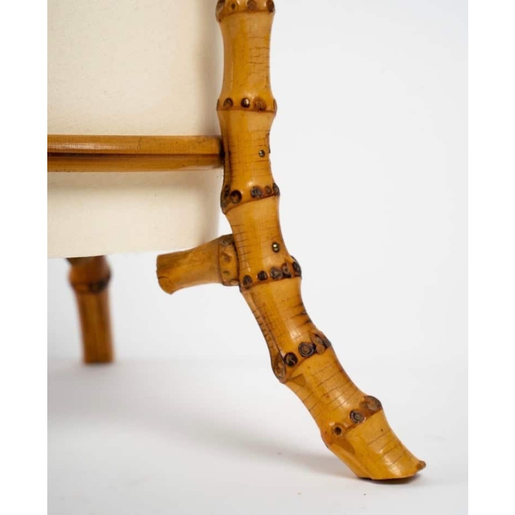 1950 Paire de lampes en bambou Louis Sognot | Biron 1950 Paire de lampes en bambou Louis Sognot
