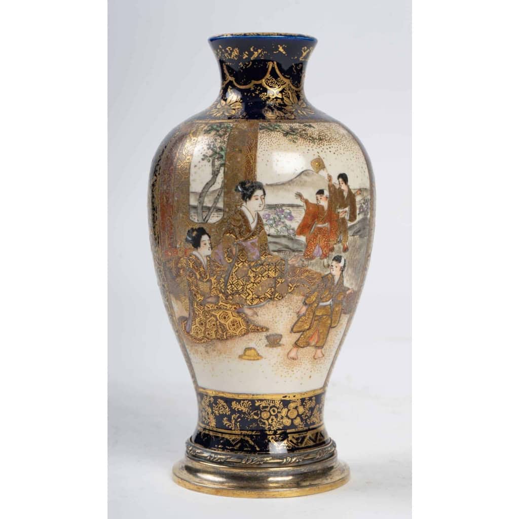 Vase satsuma, faïence satsuma Japon XIXème | Biron ||||||||||