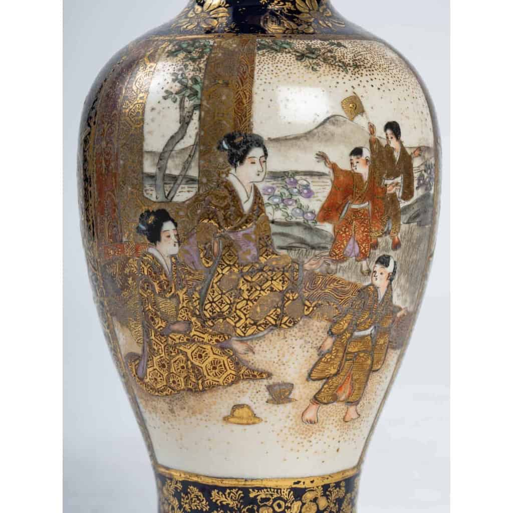 Vase satsuma, faïence satsuma Japon XIXème | Biron Vase satsuma, faïence satsuma Japon XIXème