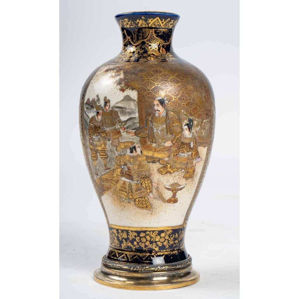 Vase satsuma, faïence satsuma Japon XIXème | Biron Vase satsuma, faïence satsuma Japon XIXème