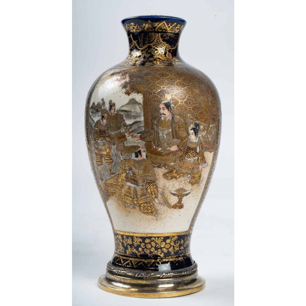Vase satsuma, faïence satsuma Japon XIXème | Biron Vase satsuma, faïence satsuma Japon XIXème