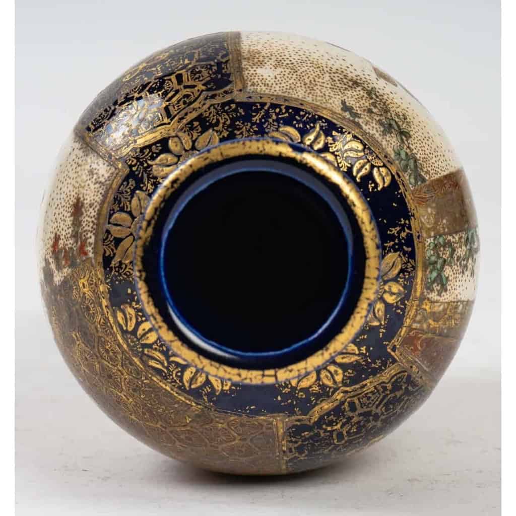 Vase satsuma, faïence satsuma Japon XIXème | Biron Vase satsuma, faïence satsuma Japon XIXème