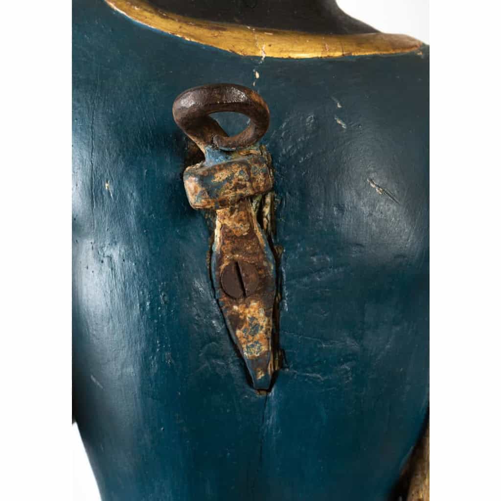 Paire de Nubiens en bois sculpté,Venise, debut du XIXème siecle