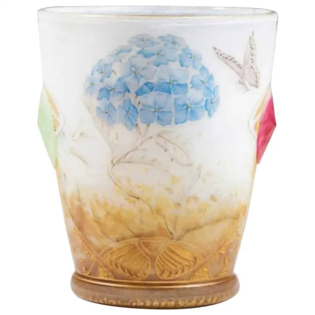 Daum : Vase « Hydrangeas » Cabochons | Biron ||