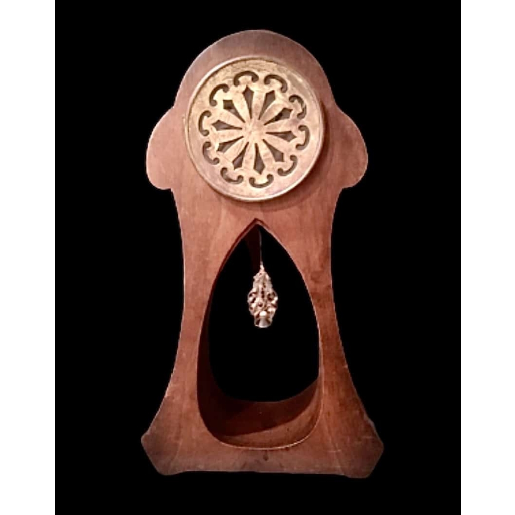 PENDULE EN BOIS EXOTIQUE ART NOUVEAU