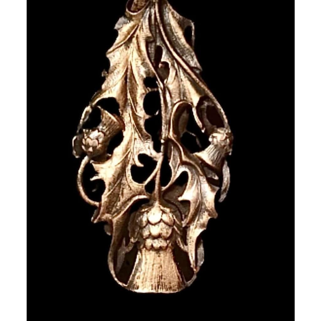 PENDULE EN BOIS EXOTIQUE ART NOUVEAU
