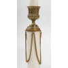 Paire de bougeoirs en bronze et marbre, XXème siècle