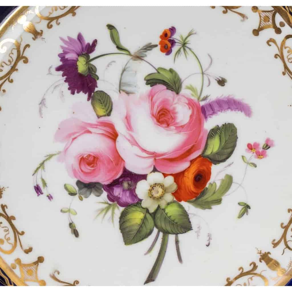 Trois assiettes anglaises, XIXème