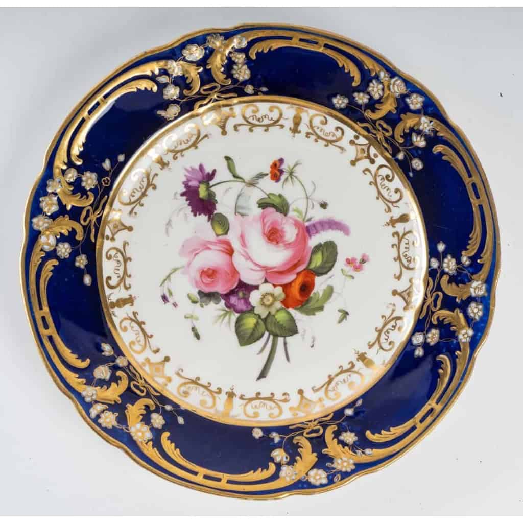 Trois assiettes anglaises, XIXème