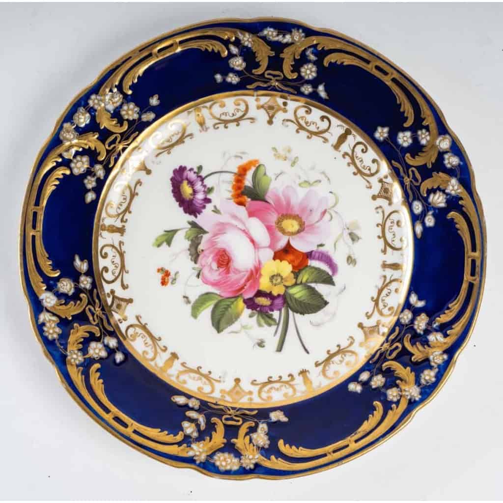 Trois assiettes anglaises, XIXème