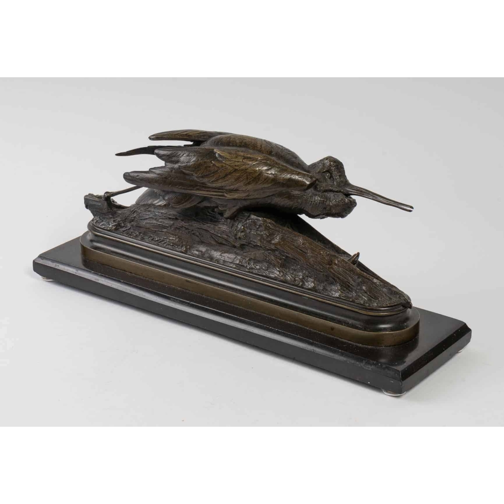 La Bécasse, bronze par Auguste Cain, XIXème | Biron La Bécasse, bronze par Auguste Cain, XIXème