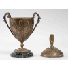 Coupe couverte en bronze et marbre, XIXème