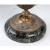 Coupe couverte en bronze et marbre, XIXème