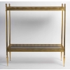 Paire de bout de canapé en bronze et cuire, 1960 | Biron Paire de bout de canapé en bronze et cuire, 1960