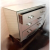 1940/50′ Commode Art Déco Miroir 3 Tiroirs 6 Poignées Verre