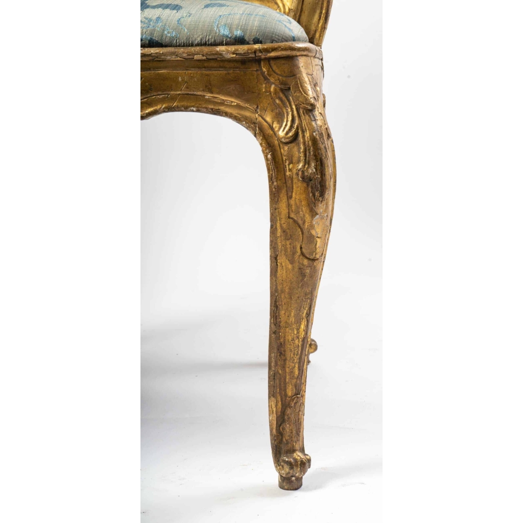 Fauteuil à chassis Venise XVIIIème | Biron Fauteuil à chassis Venise XVIIIème