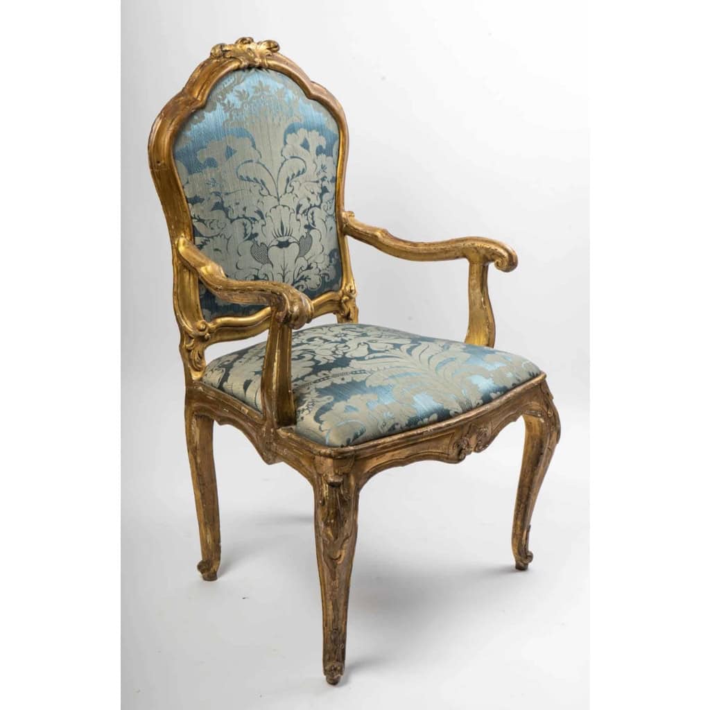 Fauteuil à chassis Venise XVIIIème | Biron Fauteuil à chassis Venise XVIIIème