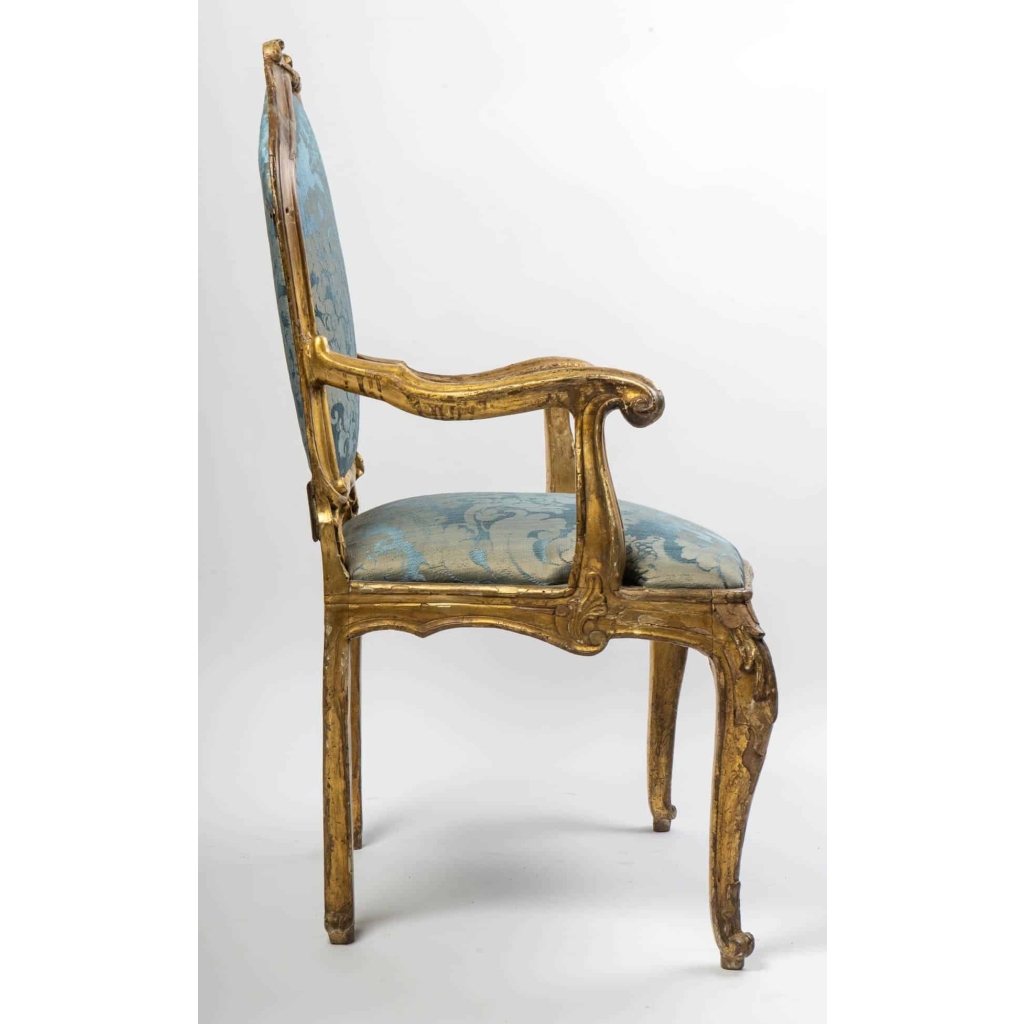 Fauteuil à chassis Venise XVIIIème | Biron Fauteuil à chassis Venise XVIIIème