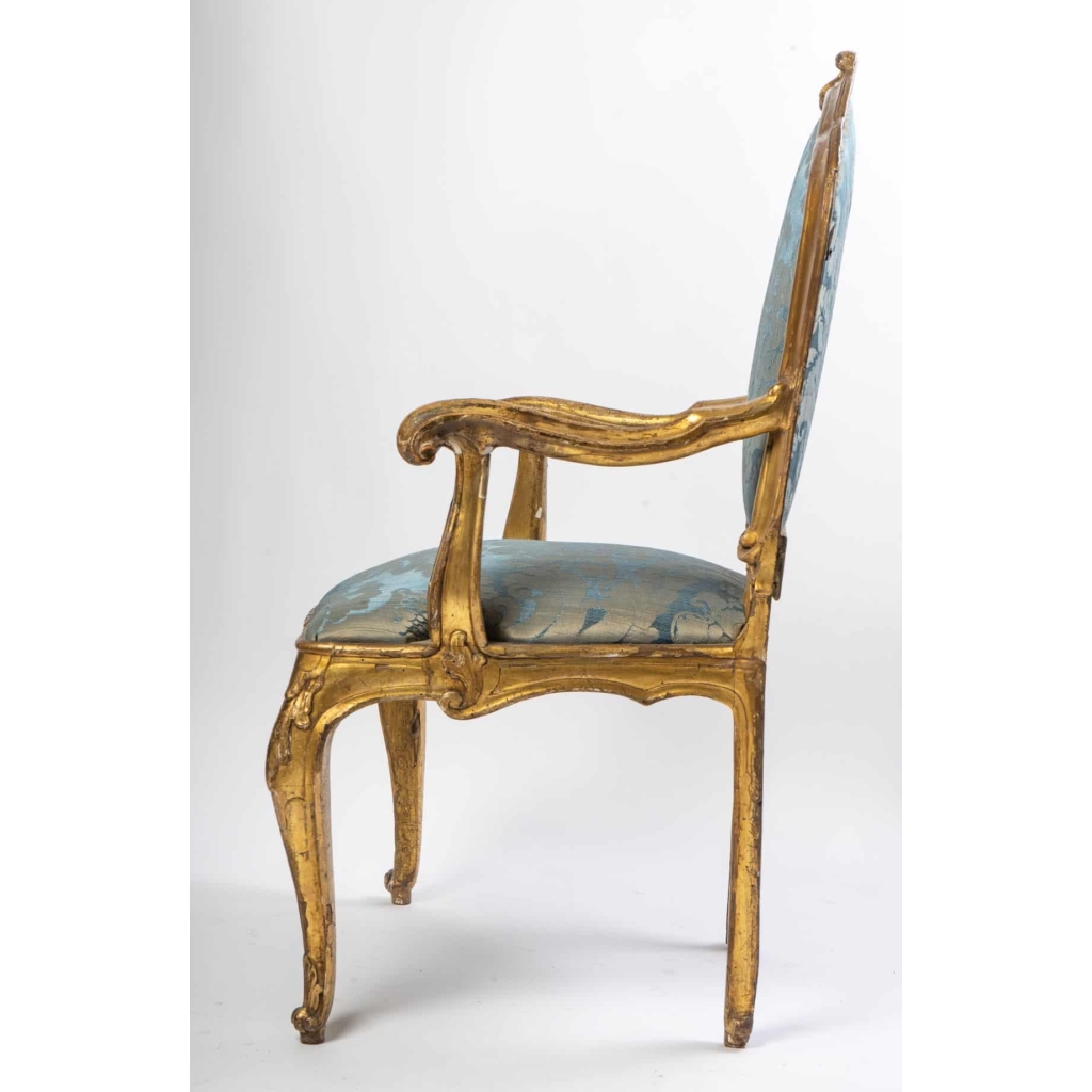 Fauteuil à chassis Venise XVIIIème | Biron Fauteuil à chassis Venise XVIIIème