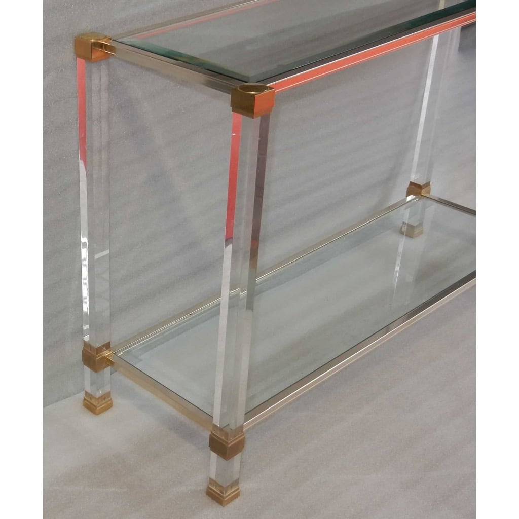1970′ Console Altuglass Signée Pierre Vandel 113 X 38 X H 75 cm