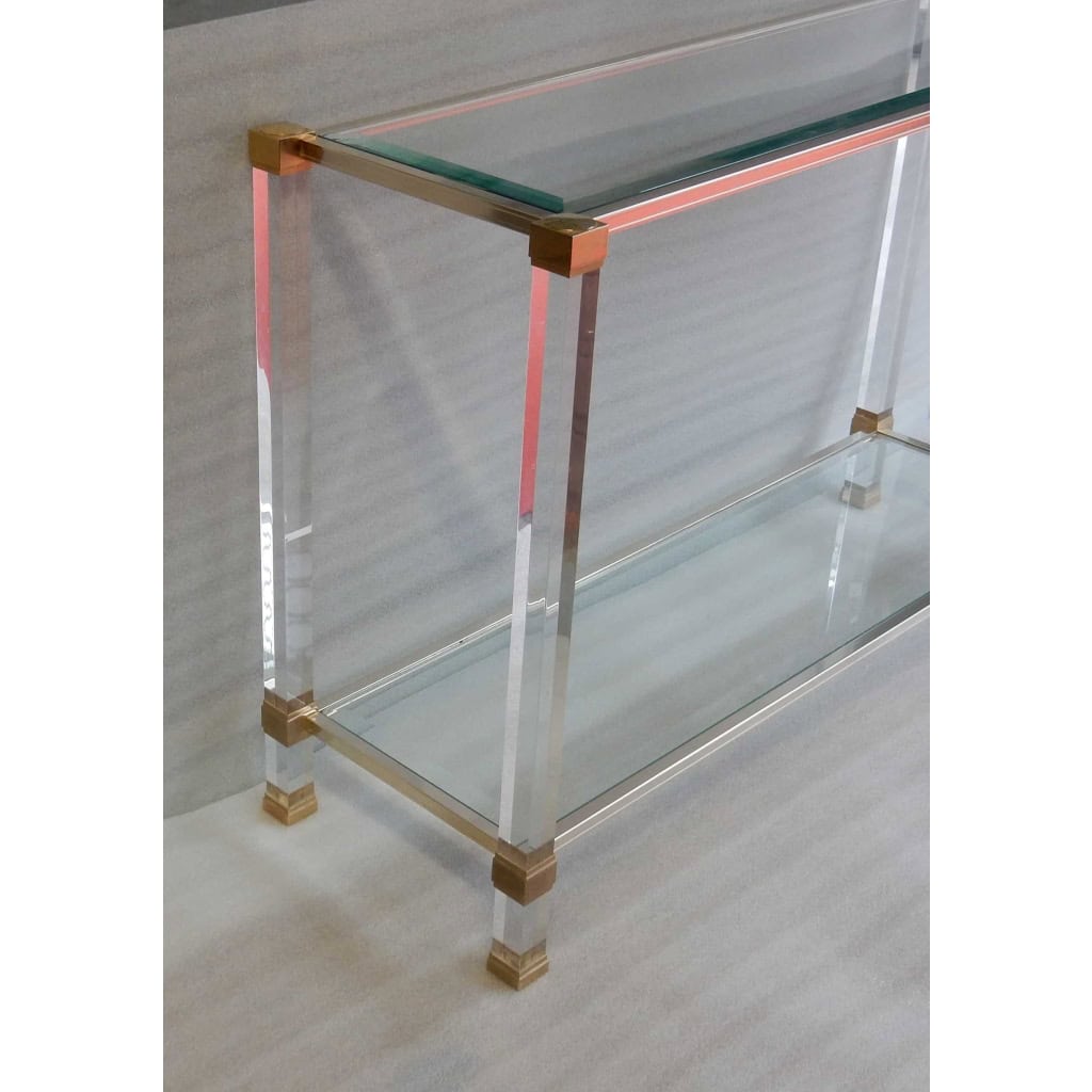 1970′ Console Altuglass Signée Pierre Vandel 113 X 38 X H 75 cm
