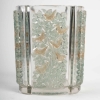 Vase « Quatre Panneaux » verre blanc patiné vert et sépia de René Lalique | Biron ||||||||