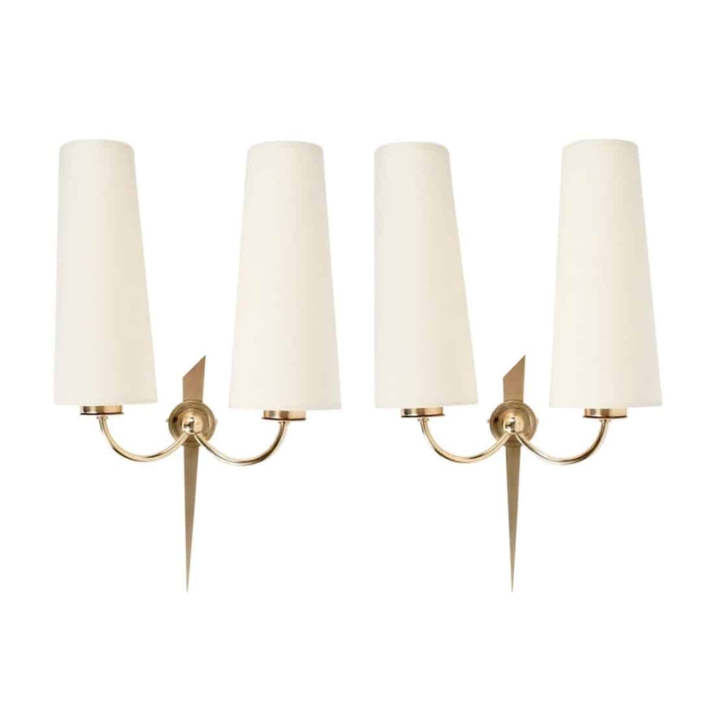 Paire d’appliques Maison Arlus 1950 | Biron |||||