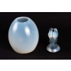 Vase couvert « Tourterelles » verre opalescent patiné bleu de René Lalique | Biron Vase couvert « Tourterelles » verre opalescent patiné bleu de René Lalique