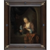Dame au perroquet – Attr. à Godfried Schalcken (1643 – 1706) – Ancienne collection Duchesse de Kent. | Biron |||||||