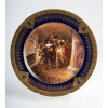 Paires d'assiettes bleues et or de Limoges. J. Balleroy and Co.