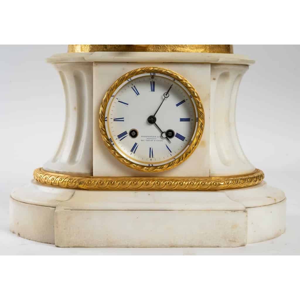 Prélude Bacchique:Enfant jouant de la Flûte de Pan.Pendule de Style Louis XVI par la Maison Charpentier. | Biron Prélude Bacchique:Enfant jouant de la Flûte de Pan.Pendule de Style Louis XVI par la Maison Charpentier.