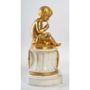 Prélude Bacchique:Enfant jouant de la Flûte de Pan.Pendule de Style Louis XVI par la Maison Charpentier. | Biron Prélude Bacchique:Enfant jouant de la Flûte de Pan.Pendule de Style Louis XVI par la Maison Charpentier.