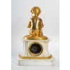 Prélude Bacchique:Enfant jouant de la Flûte de Pan.Pendule de Style Louis XVI par la Maison Charpentier. | Biron Prélude Bacchique:Enfant jouant de la Flûte de Pan.Pendule de Style Louis XVI par la Maison Charpentier.